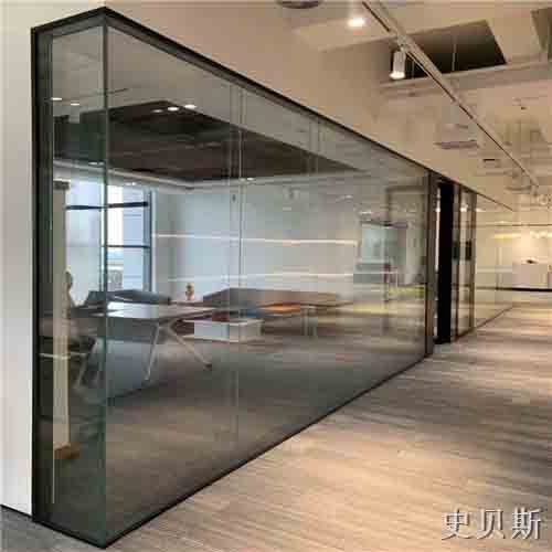 湘潭双层12mm全景玻璃隔断墙结构图